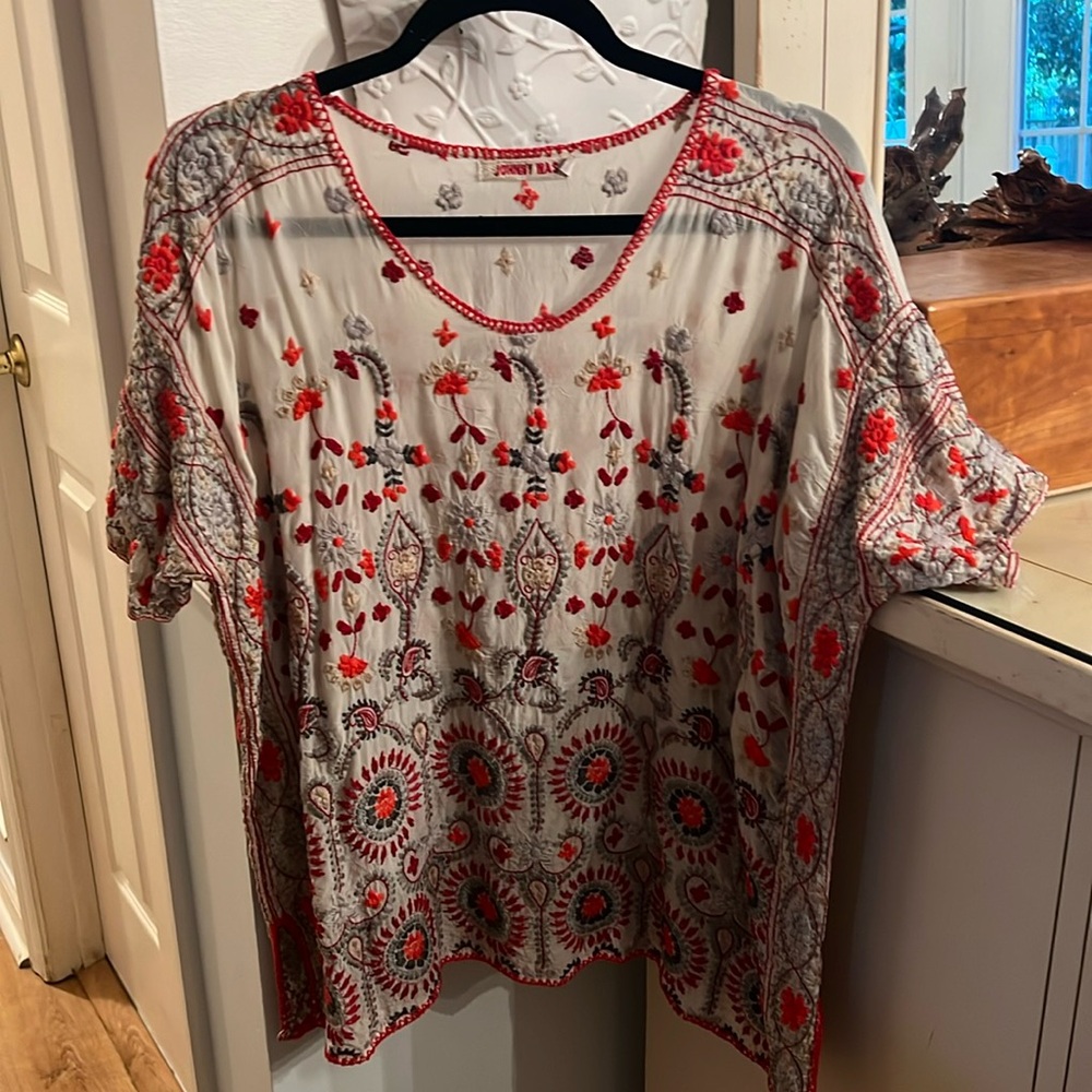 Johnny Was embroidered Top EEEUC